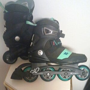 Kids Inline Skates - Black and Green